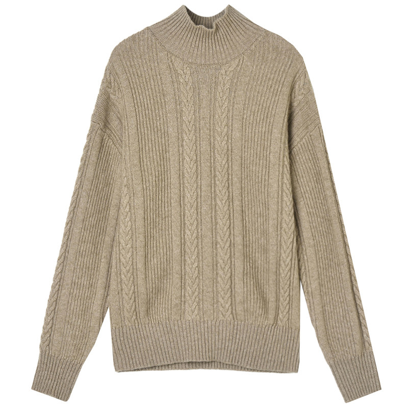 Outlets专柜撤柜正品 HZ冬装2025新款修身显瘦简约羊毛内搭毛衣女,淘宝优惠券,粉丝福利购,淘宝优惠卷