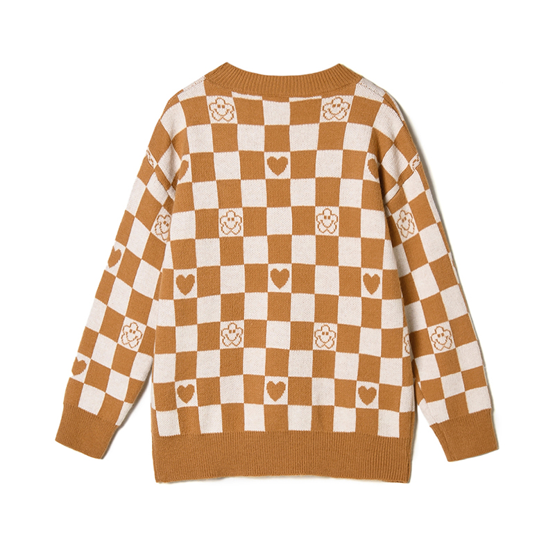 奥莱专柜正品 MS冬装2025新款 拼色设计减龄款上衣微弹修身毛衣女 - 图0