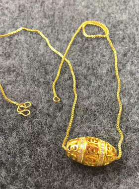 仿黄金韩版微镶路路通转运珠吊坠