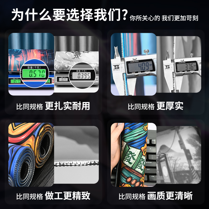 二次元鼠标垫超大号fps游戏动漫电竞电脑桌垫办公专用键盘垫定制 - 图2