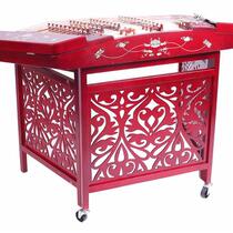 Yangqin instrument accessories solid wood material rotating wheel hollow hollowed engraving ocean instrument red Yangqin bracket