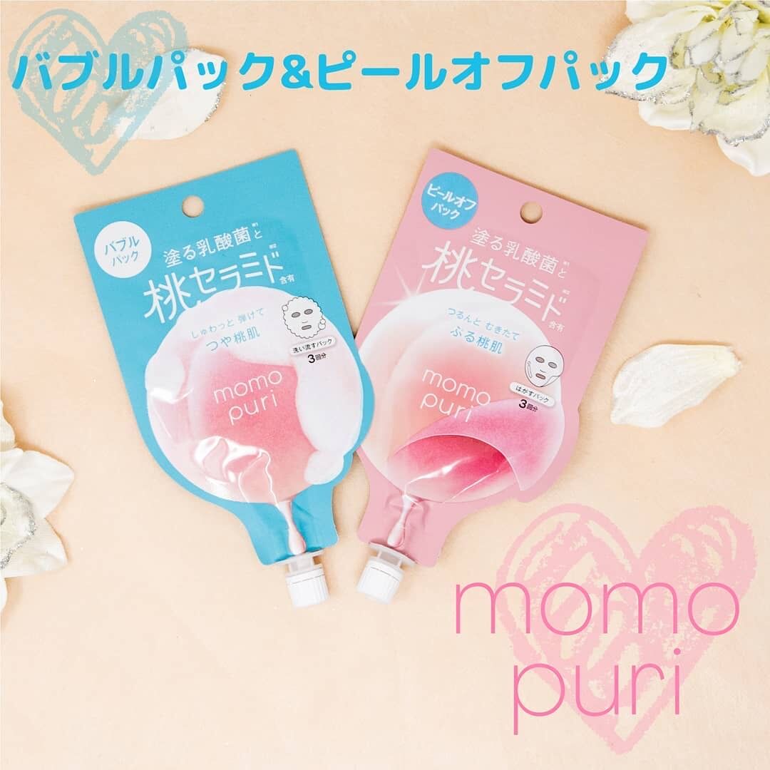 日本BCL momo puri2023新品乳酸菌气球泡沫碳酸面膜/撕拉面膜20g