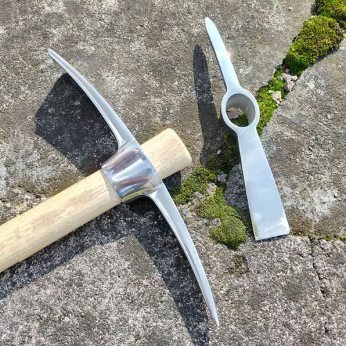 不锈钢两用十字镐小洋镐加厚锄头户外农具种菜开荒松土挖树根便携 - 图3