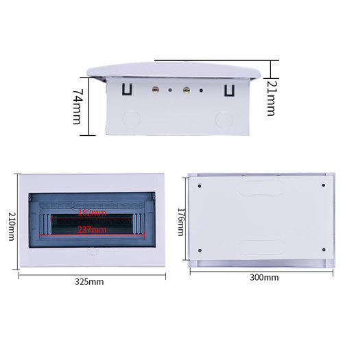 家用配电箱强电箱 10位12回路空开箱13暗装盒铁底空气开关盒电控-图2