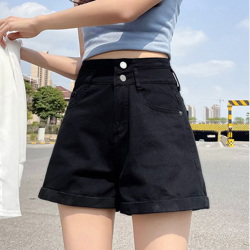 牛仔短裤女2026年夏季新款毛边破洞高腰裤子显瘦阔腿a字超热裤ins,淘宝优惠券,粉丝福利购,淘宝优惠卷