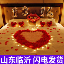 Petal Valentines Day 520 Romantic Courthouse White Birthday Hotel Room Bed Decoration Arrangement Manufacturing Valentines Day