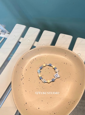 云朵笑脸手串手链复古陶瓷情侣简约ins小众可爱女生礼物闺蜜礼物