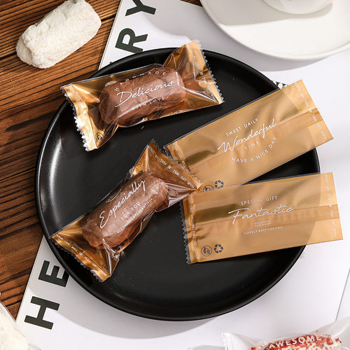 网红奶酥包装袋批发燕麦饼干太妃糖糯米船烘焙diy透明机封袋 - 图1