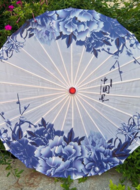 油纸伞汉服女古风舞蹈工艺伞演出走秀旗袍吊顶装饰雨伞中国风古典
