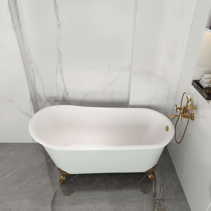 贵妃网红豪华铸铁陶瓷深泡浴缸家用小户型成人搪瓷欧独立式贝格莱 - 图1