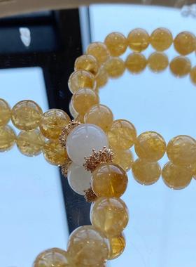 【巧恩】天然黄阿塞手链蓝月光红薯抖音招财百搭设计感手串