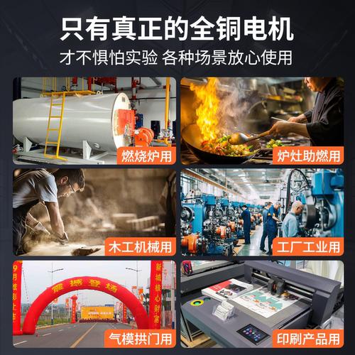 全铜中压风机220V强力排烟离心式鼓风机木工雕刻大功率抽风机静音 - 图2