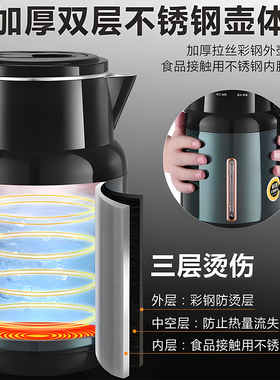 万利达智能恒温电热水壶2.5L