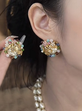 法式巴洛克白色珍珠项链配饰女