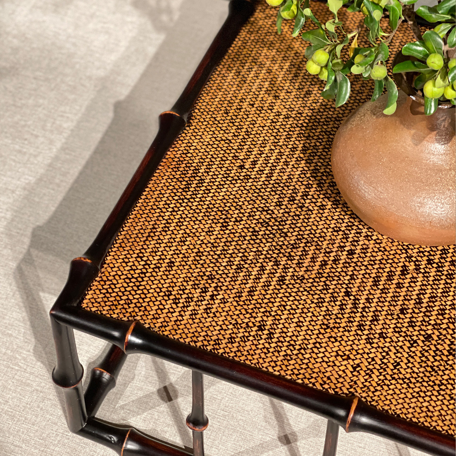 Bamboo old watch small tea table handmade bamboo antique small kang table