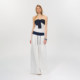 The NeverMore retro polka dot tube top and trousers two-piece suit for women