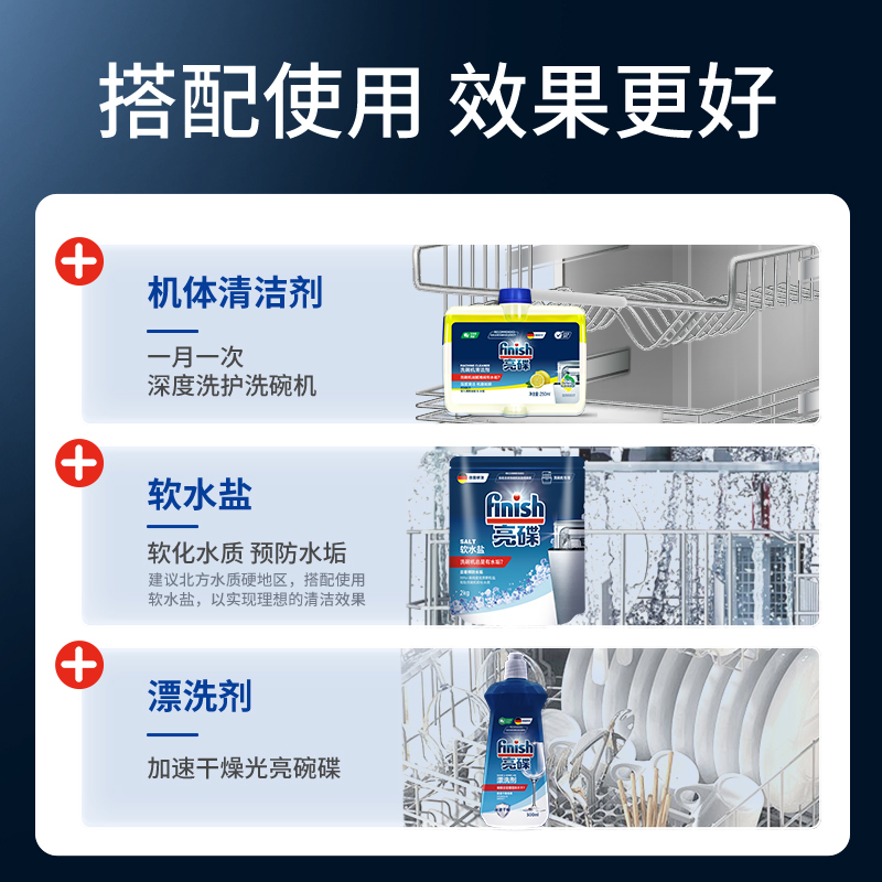 finish亮碟洗碗凝珠3颗体验装洗碗机专用洗涤剂清洁剂-图2