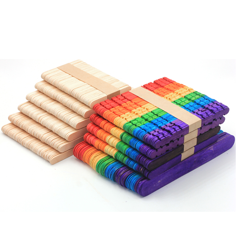 雪糕棒冰棍棒冰糕棍彩色冰棒棍手工材料diy木棒制作小木板片木条 - 图3