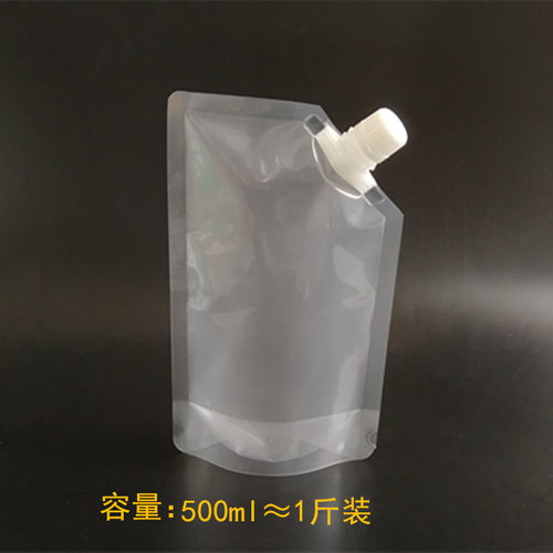 500ml1kg2kg透明塑料吸嘴自立袋啤酒袋火锅饮料袋豆浆牛奶打包袋 - 图0