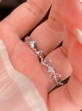 情人节礼物多瑙河爱恋情侣对戒原创戒指S925纯银镀18K金闭口戒指