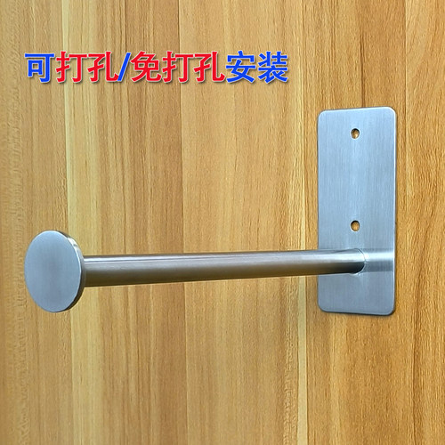 晾衣架收纳神器304免打孔阳台整理置物架壁挂式墙上放挂钩勾架子 - 图2