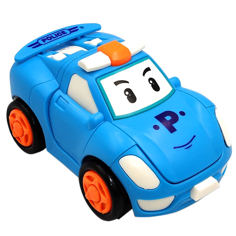 一键变形玩具碰撞Q版惯性金刚小汽车回力车机器人手动模型男孩