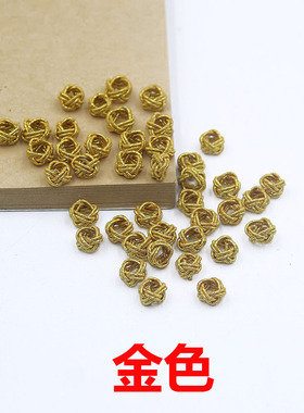 金银线扣6mmdiy手工编织项链间隔