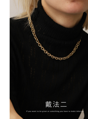 双层轻奢小众设计感INS网红项链