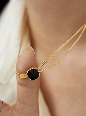 高级感金色项链女小众设计