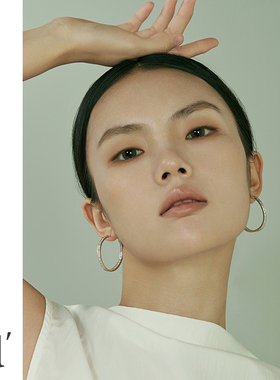 时尚个性高级感镶嵌锆石圈圈耳环女小众欧美耳圈耳钉气质百搭耳饰