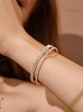 小众锆石多层独特风装饰品手环