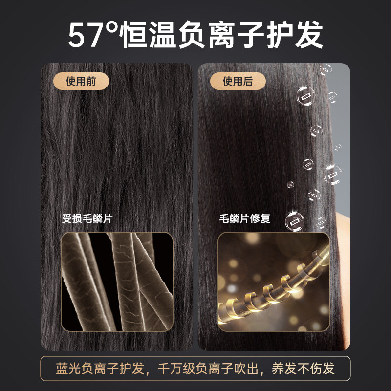 奥克斯电吹风机家用大功率负离子护发发廊发型师大风力速干吹风筒