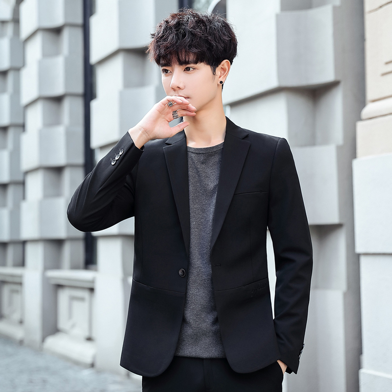 休闲外套潮男士薄款西服套装学生 耐凌西服