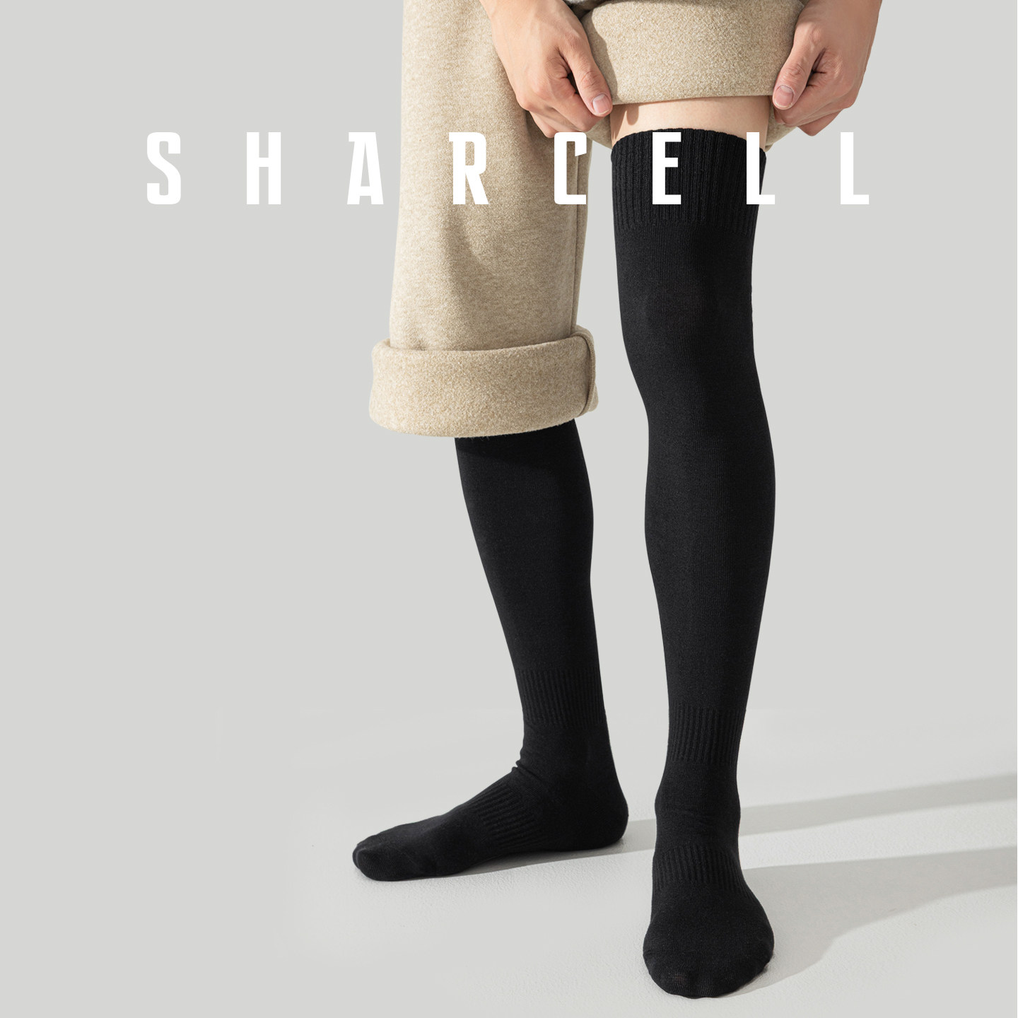 小腿袜男加厚保暖长筒袜冬季男士棉袜过膝盖护膝黑色长袜2025新款,淘宝优惠券,粉丝福利购,淘宝优惠卷