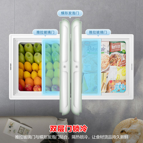 容声230升冰柜商用家用大容量冷藏保鲜冷冻双温卧式冷柜小型官方 - 图2