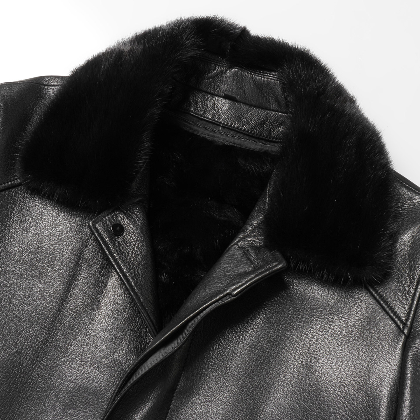 海宁真皮皮衣男山羊皮水貂内胆皮毛一体中老年皮夹克貂皮外套冬季,淘宝优惠券,粉丝福利购,淘宝优惠卷