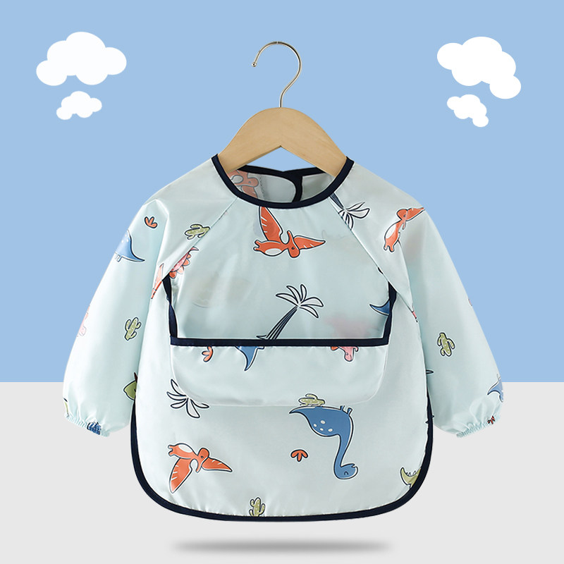 宝宝吃饭罩衣围兜防水防脏婴儿辅食饭兜薄款春秋儿童围裙反穿护衣,淘宝优惠券,粉丝福利购,淘宝优惠卷