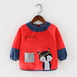 Детский нагрудник, демисезонный водонепроницаемый лонгслив для еды, фартук, анти-грязь, сзади на завязках