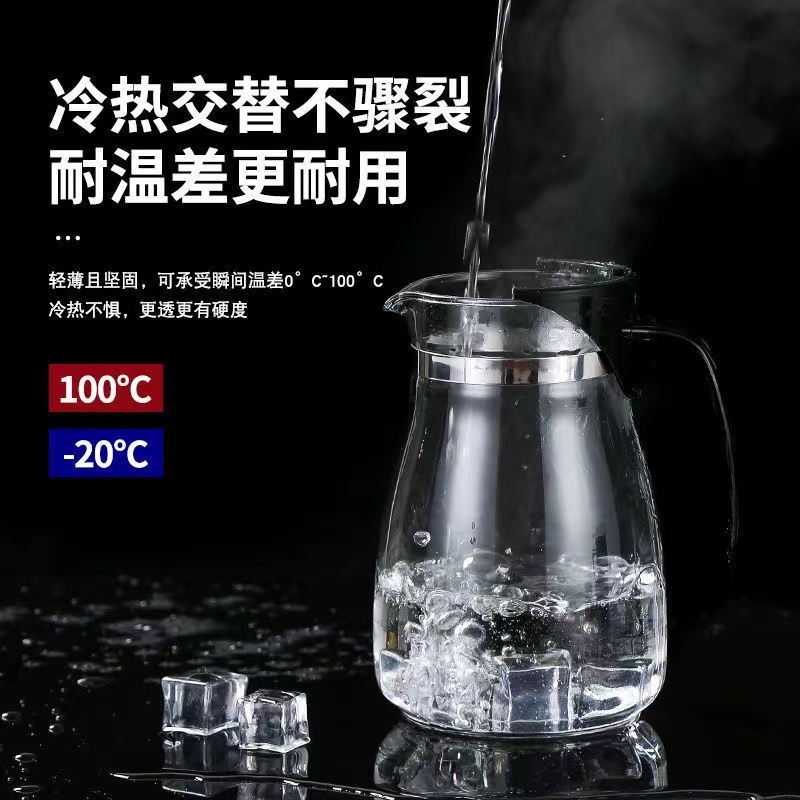 玻璃茶壶加厚耐高温防爆一键过滤茶水分离飘逸杯泡茶壶茶具套装-图0