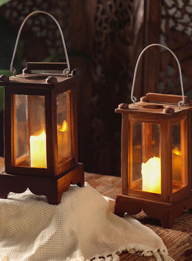 异丽泰式风实木蜡烛吊挂家居装饰