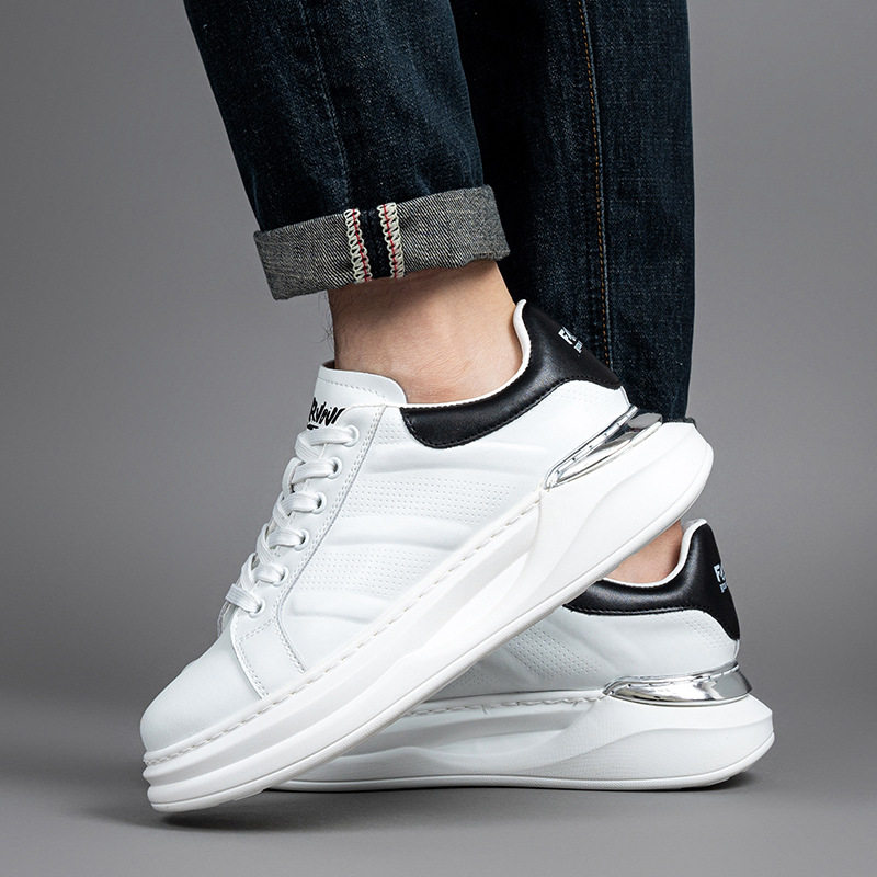 厚底增高小白鞋男45加肥加宽大码男鞋46百搭休闲板鞋47轻便运动鞋,淘宝优惠券,粉丝福利购,淘宝优惠卷