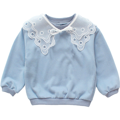 Весенний лонгслив для девочек, базовая приятная телу детская кукла, кукольный воротник, коллекция 2022, в западном стиле