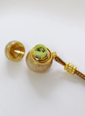 珐琅吊坠招财毛衣链可开合纳福聚财不缺钱