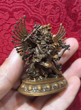 马头明王马头金刚红铜材质高6厘米
