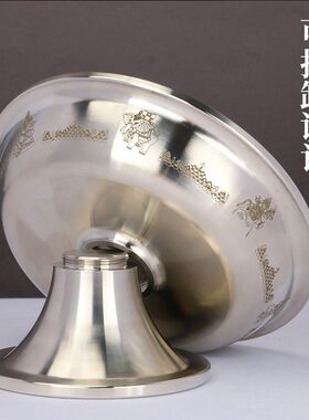 不锈钢护法杯佛堂西藏式密宗藏传用品家用供水杯光面供水酒佛杯