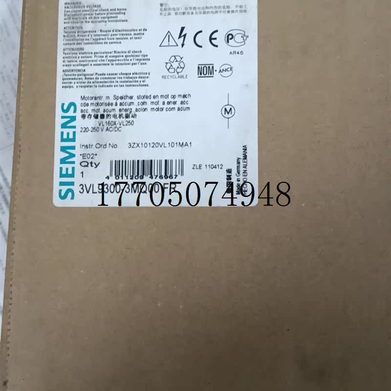 议价西门子电操机构 3VL9300-3MQ00 FR  共8只,现货议价 - 图0