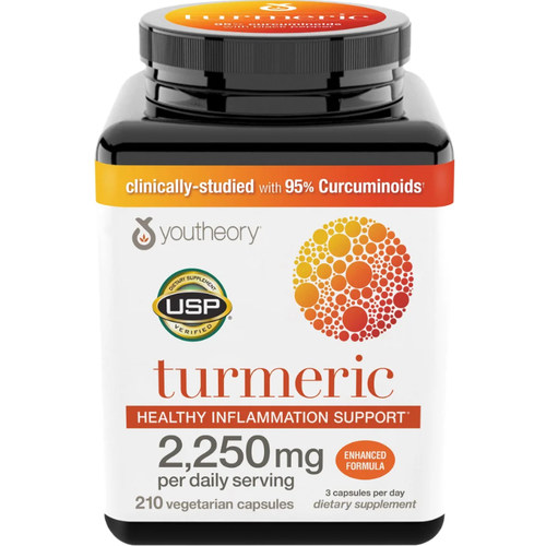 美国youtheory姜黄素精华胶囊益肝210粒2250mg黑胡椒碱成人养护 - 图3