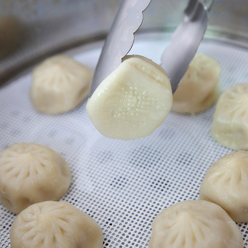 圆形硅胶蒸笼垫子食品级不粘蒸笼布包子馒头青团笼屉垫烘焙工具-图0