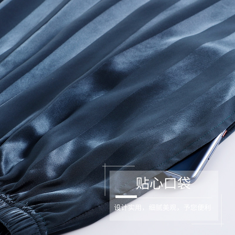 夏季冰丝男士短袖短裤套装仿真睡衣 芬颜睡衣/家居服套装