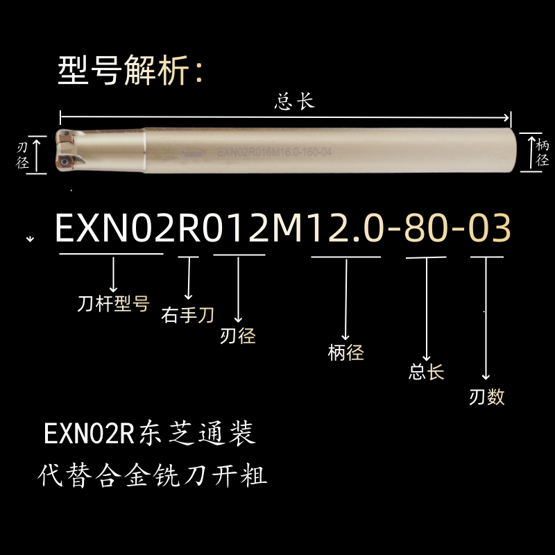 悍狮霸抗震高效双面加硬开粗小直径EXN02R012M12.0-80-03LNMU0202 - 图2